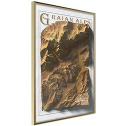 Arkiio Affisch Isometric Map: Graian Alps [Poster] 30x45 Poster